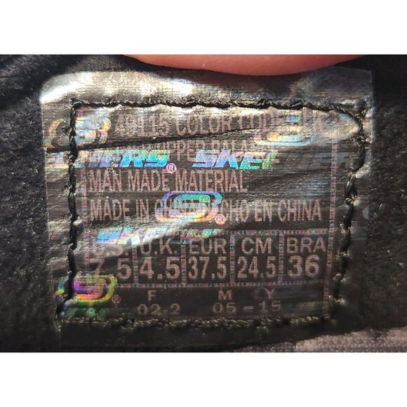 SKECHERS 49115 Women's Savor Black Faux Croc Relaxed Fit Memory Foam Shoes 7.5 - Picture 9 of 9